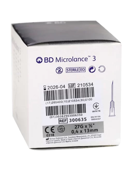 BD Microlance Needles 27G x 13mm (½ inch) 10 Pcs