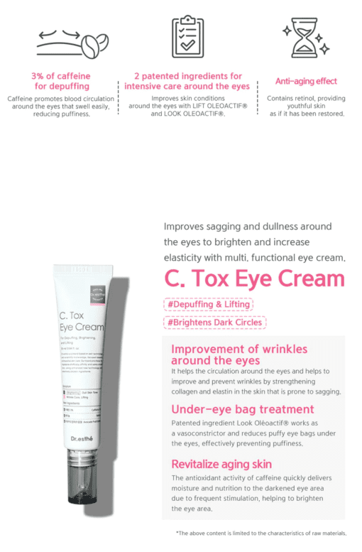 Dr.esthé C. Tox Retinol Eye Cream - Image 3