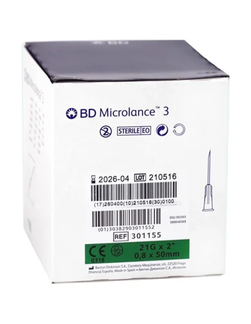 BD Microlance Needles Green 21g x 50mm (2.0